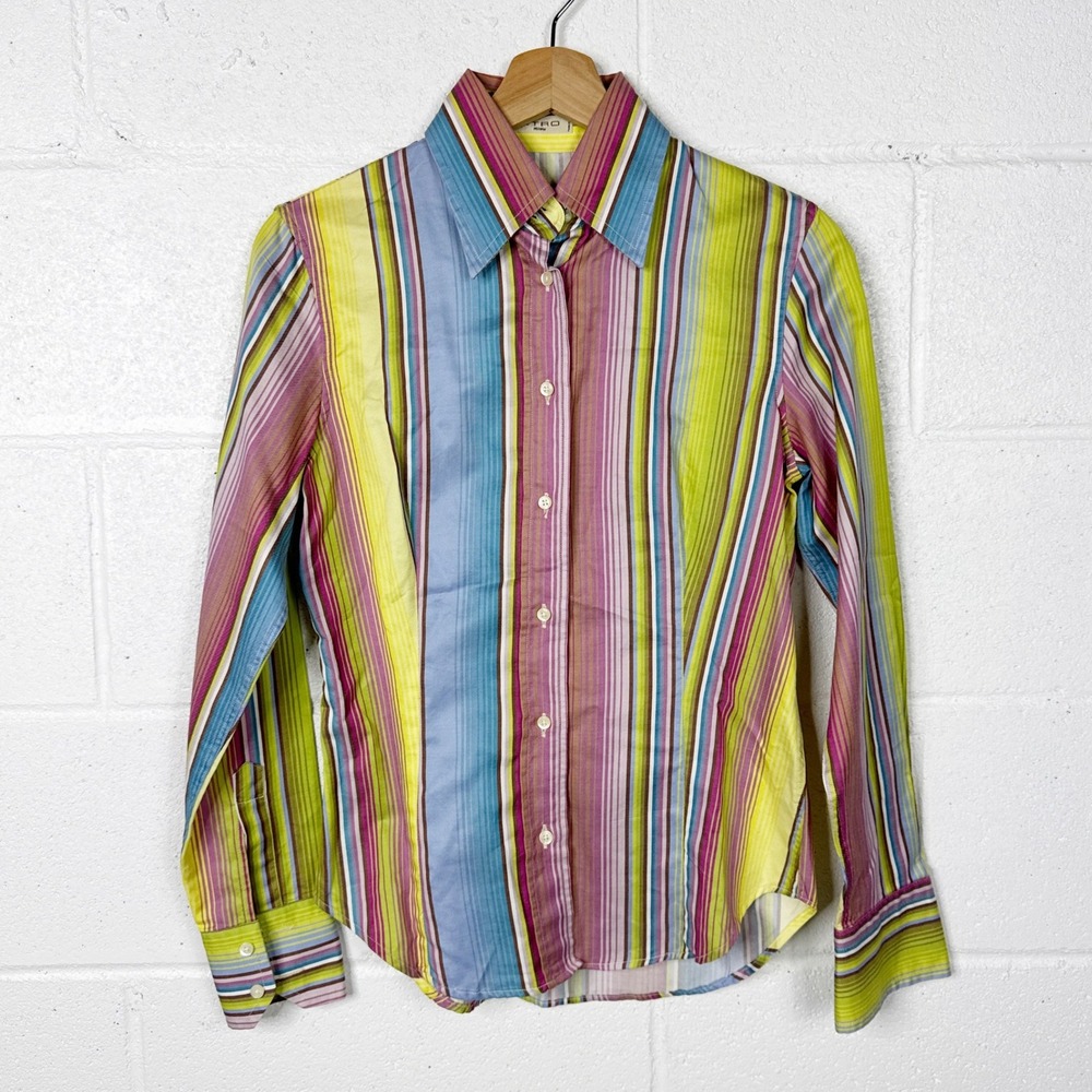 Colorful Striped Button Down Shirt